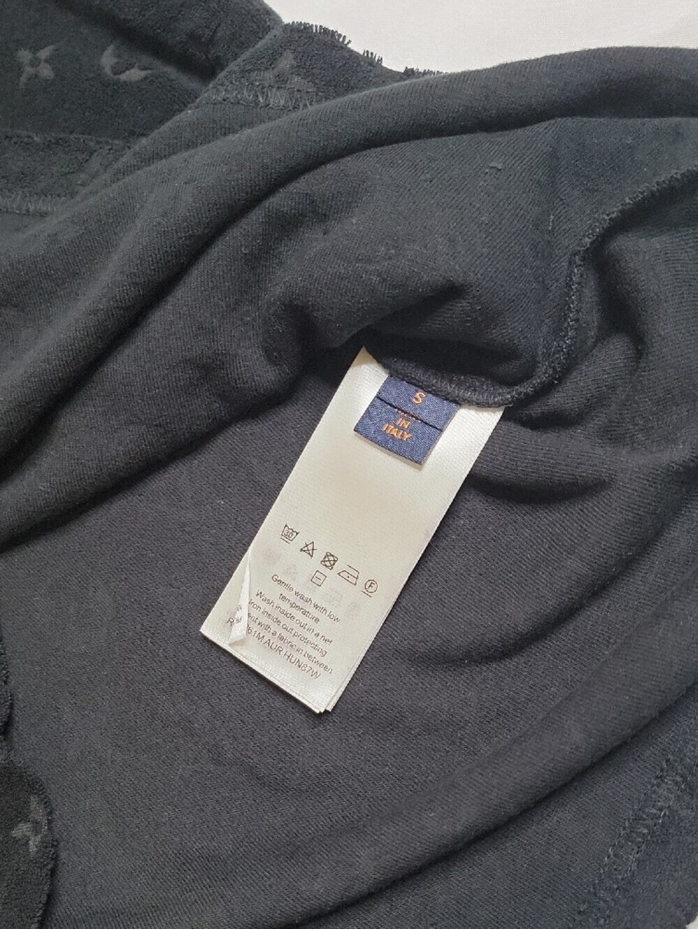 Louis Vuitton Black Monogram French Terry  Short Sleeve Tee - Picture 3 of 4